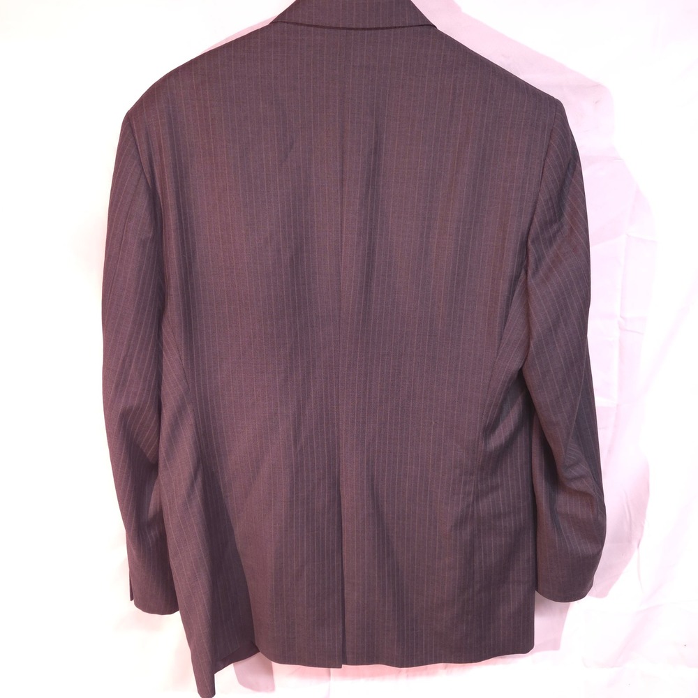 Brooks Brothers 1818 Madison Saxon Wool Pinstripe Blazer Charcoal Grey Mens 44L - Picture 5 of 14
